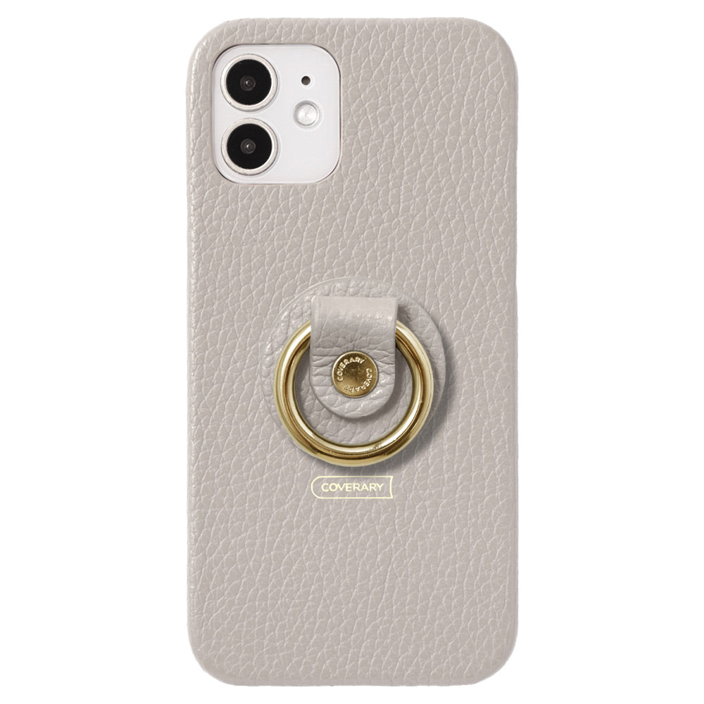 Coque arrière en cuir véritable italien grainé 32 couleurs avec anneau pour smartphone pour la série Xperia
