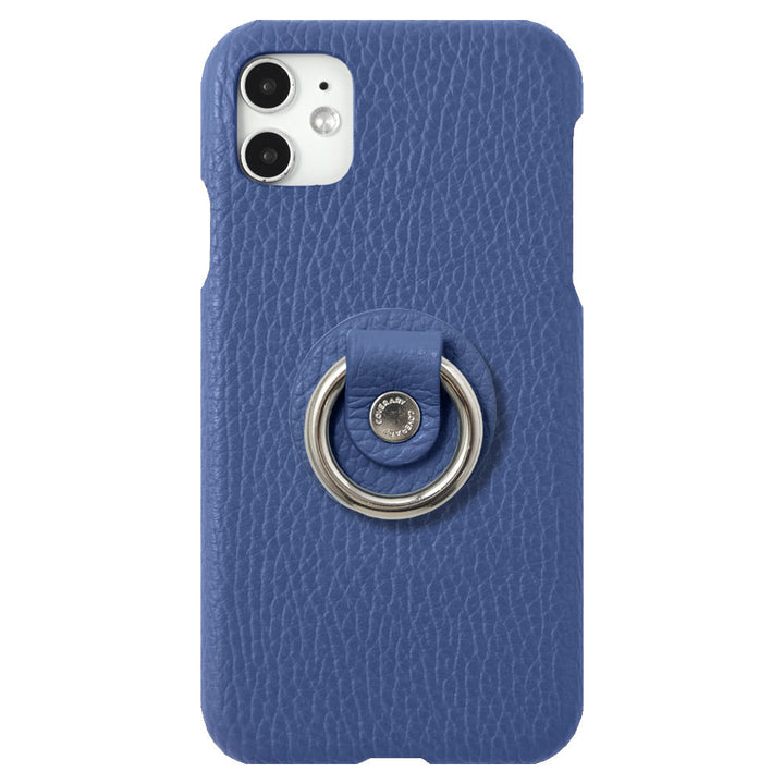 Cuir véritable 32 couleurs cuir italien grainé avec anneau pour smartphone coque arrière série Galaxy