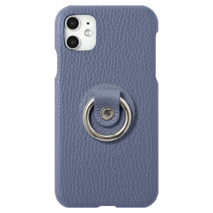 Cuir véritable 32 couleurs cuir italien grainé avec anneau pour smartphone coque arrière série Galaxy
