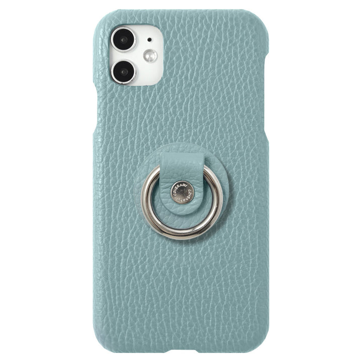 Cuir véritable 32 couleurs cuir italien grainé avec anneau pour smartphone coque arrière série Galaxy