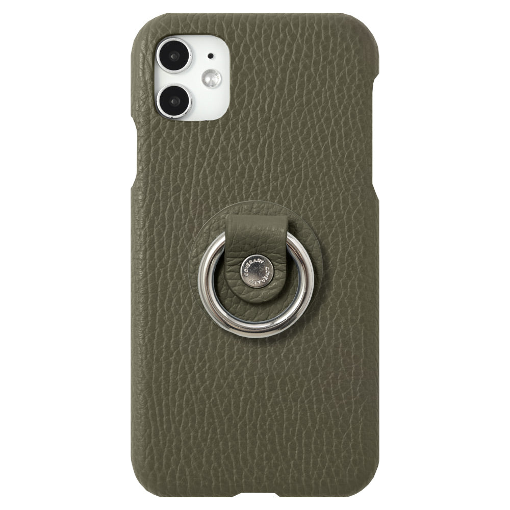 Cuir véritable 32 couleurs cuir italien grainé avec anneau pour smartphone coque arrière série Galaxy