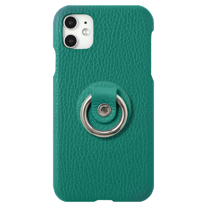 Cuir véritable 32 couleurs cuir italien grainé avec anneau pour smartphone coque arrière série Galaxy