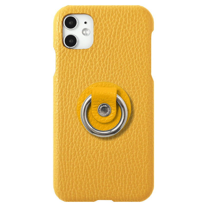 Cuir véritable 32 couleurs cuir italien grainé avec anneau pour smartphone coque arrière série Galaxy