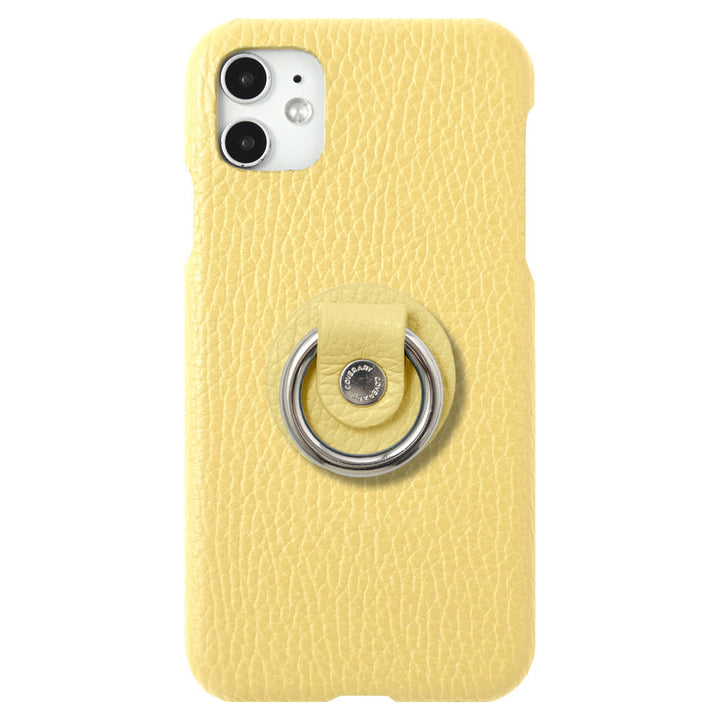 Cuir véritable 32 couleurs cuir italien grainé avec anneau pour smartphone coque arrière série Galaxy