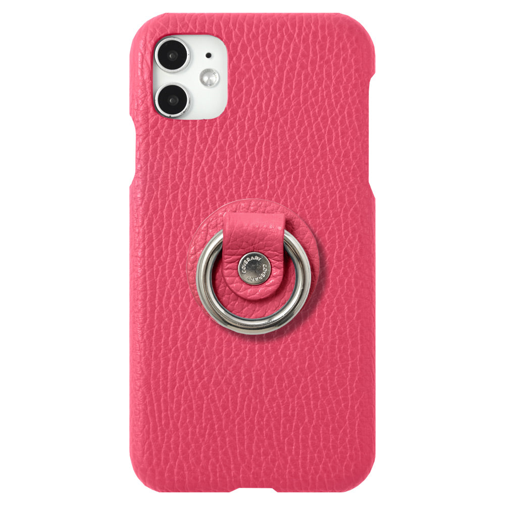 Cuir véritable 32 couleurs cuir italien grainé avec anneau pour smartphone coque arrière série Galaxy