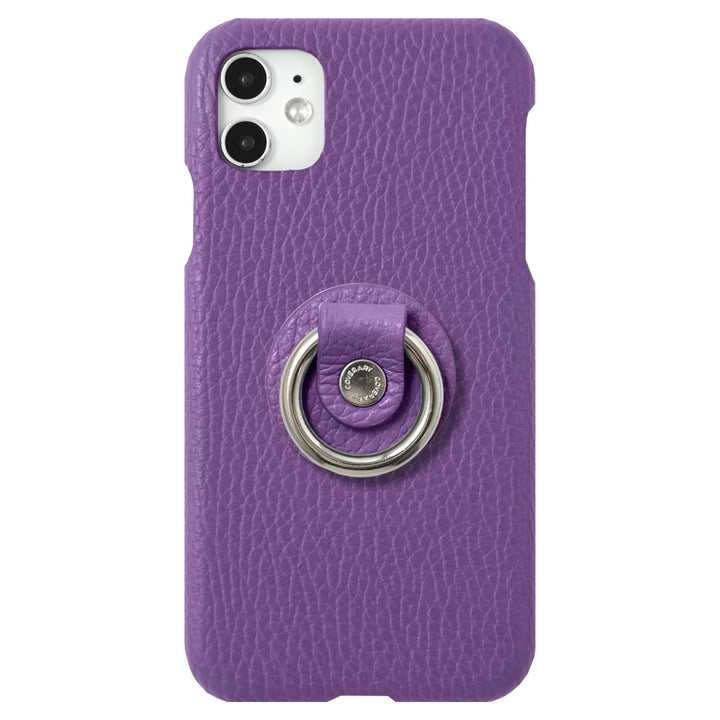 Cuir véritable 32 couleurs cuir italien grainé avec anneau pour smartphone coque arrière série Galaxy