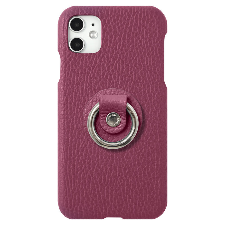 Cuir véritable 32 couleurs cuir italien grainé avec anneau pour smartphone coque arrière série Galaxy