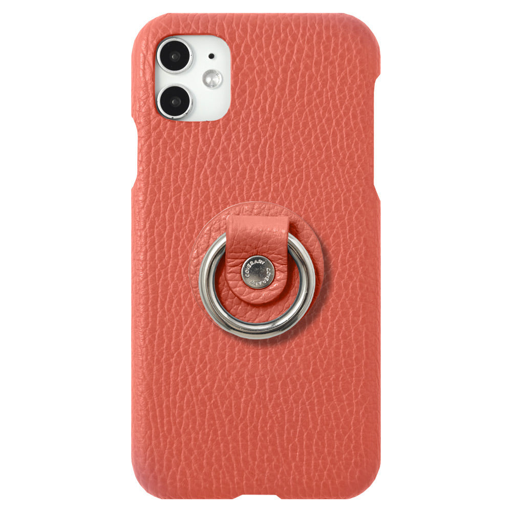 本革 32色 イタリアンシュリンクレザー スマホリング付き 背面ケース Xperiaシリーズ