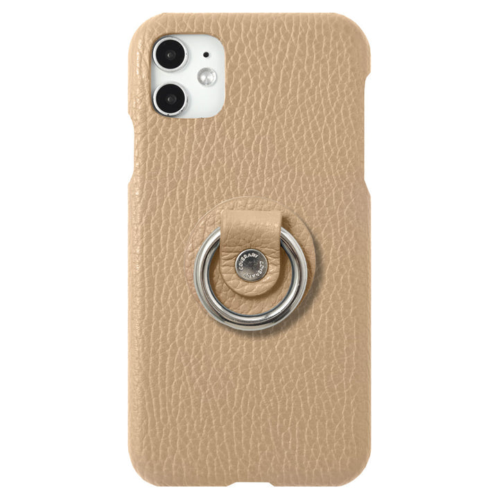 Cuir véritable 32 couleurs cuir italien grainé avec anneau pour smartphone coque arrière série Galaxy