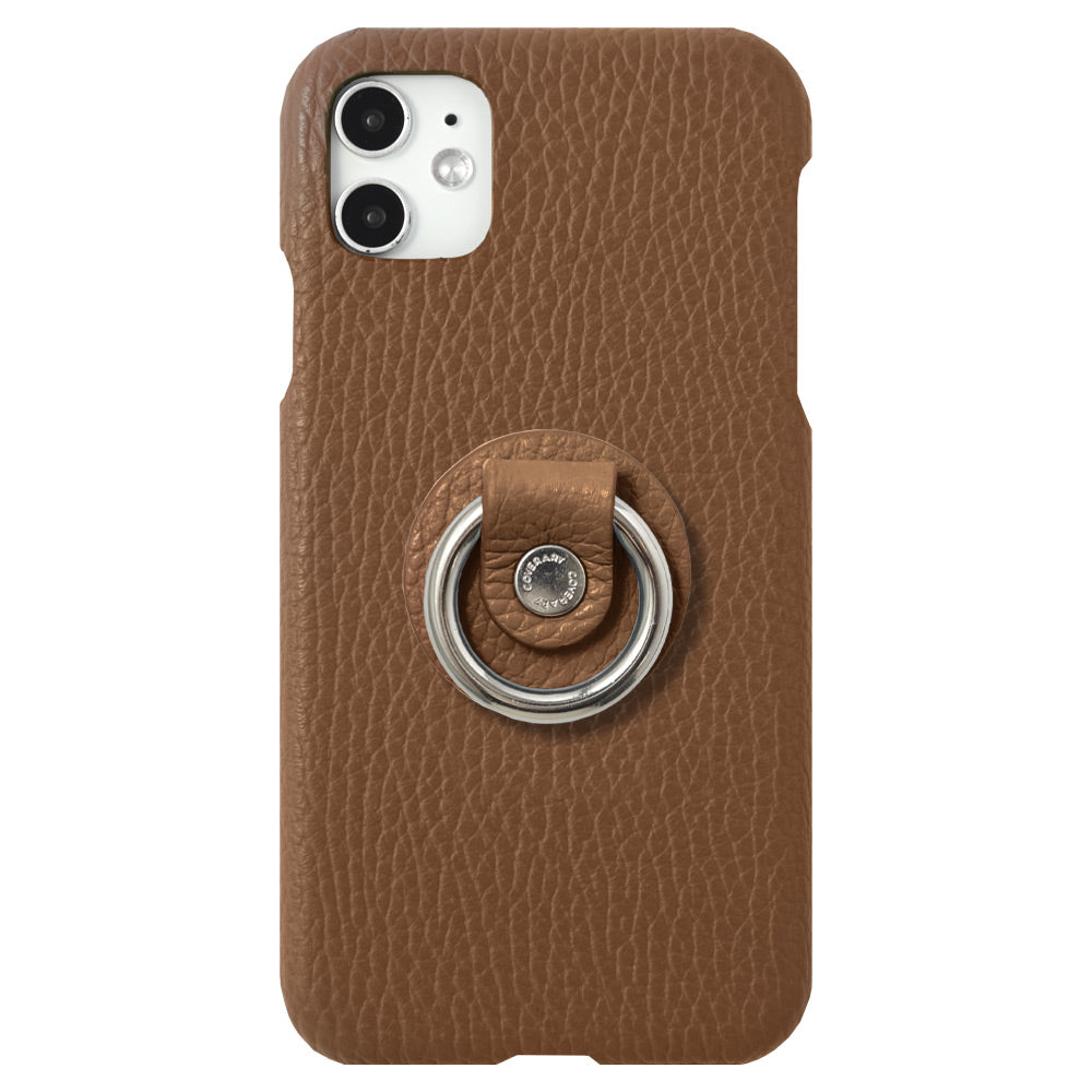 Cuir véritable 32 couleurs cuir italien grainé avec anneau pour smartphone coque arrière série Galaxy