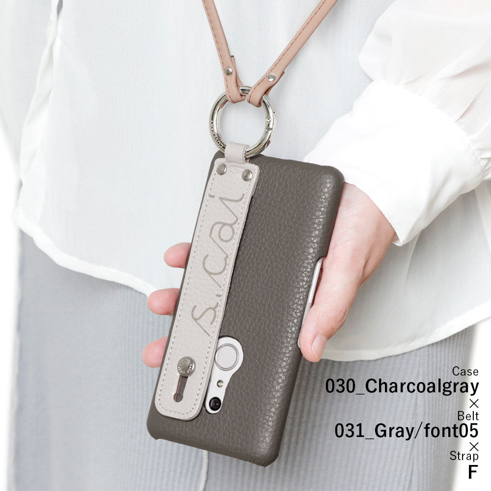 Genuine leather 32 colors Italian shrink leather with hand belt strap back case name engraving laser marking (branding) AQUOS series