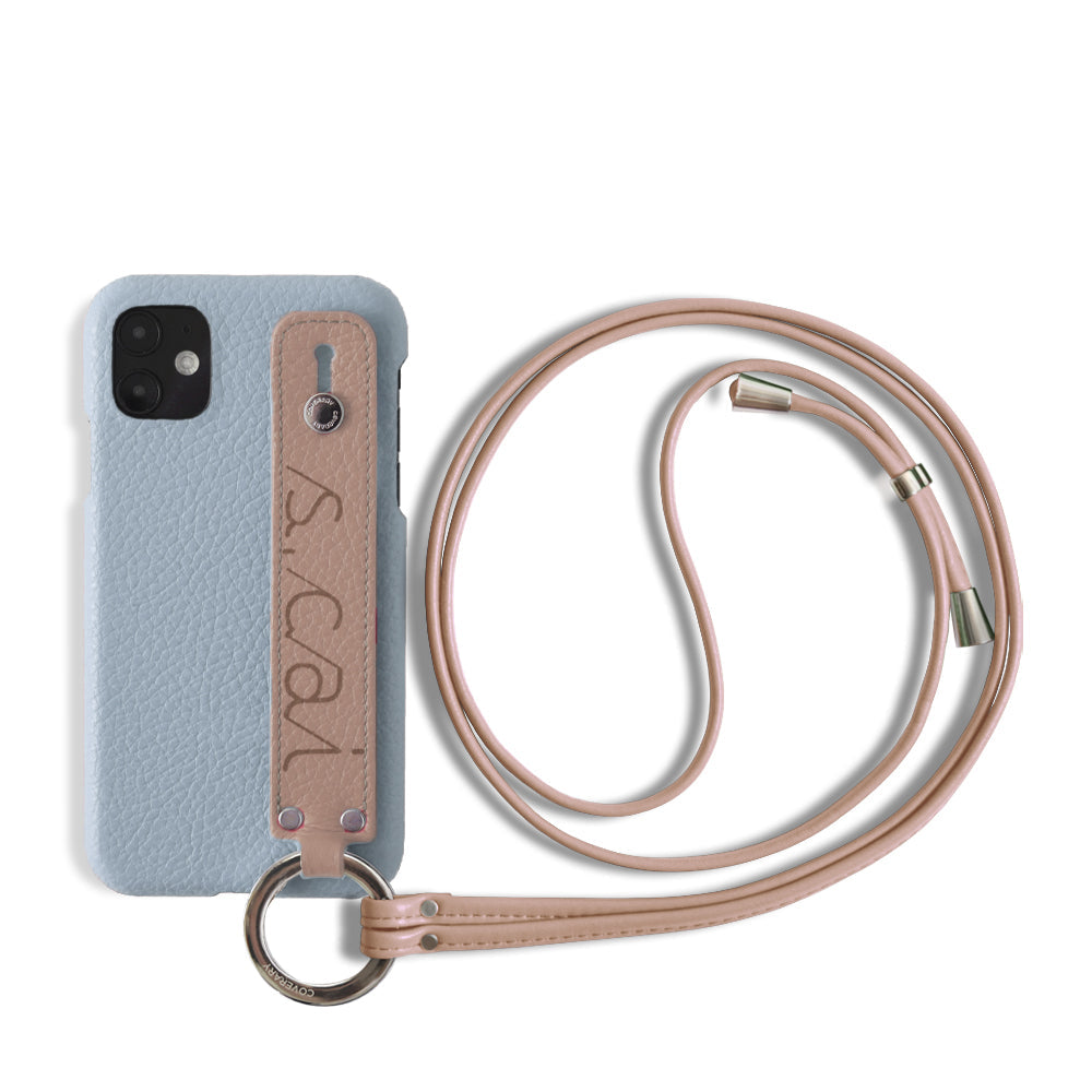 Cuir véritable 32 couleurs cuir italien grainé avec poignée à main et sangle, coque arrière, gravure au laser (marquage à chaud) pour la série Xperia