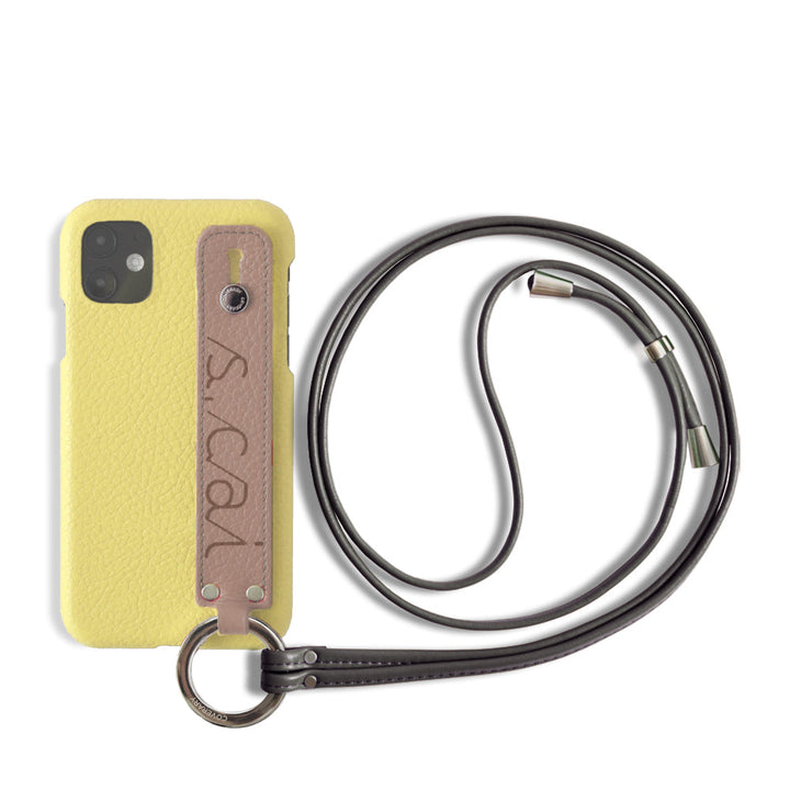 Genuine leather 32 colors Italian shrink leather with hand belt strap back case name engraving laser marking (branding) AQUOS series