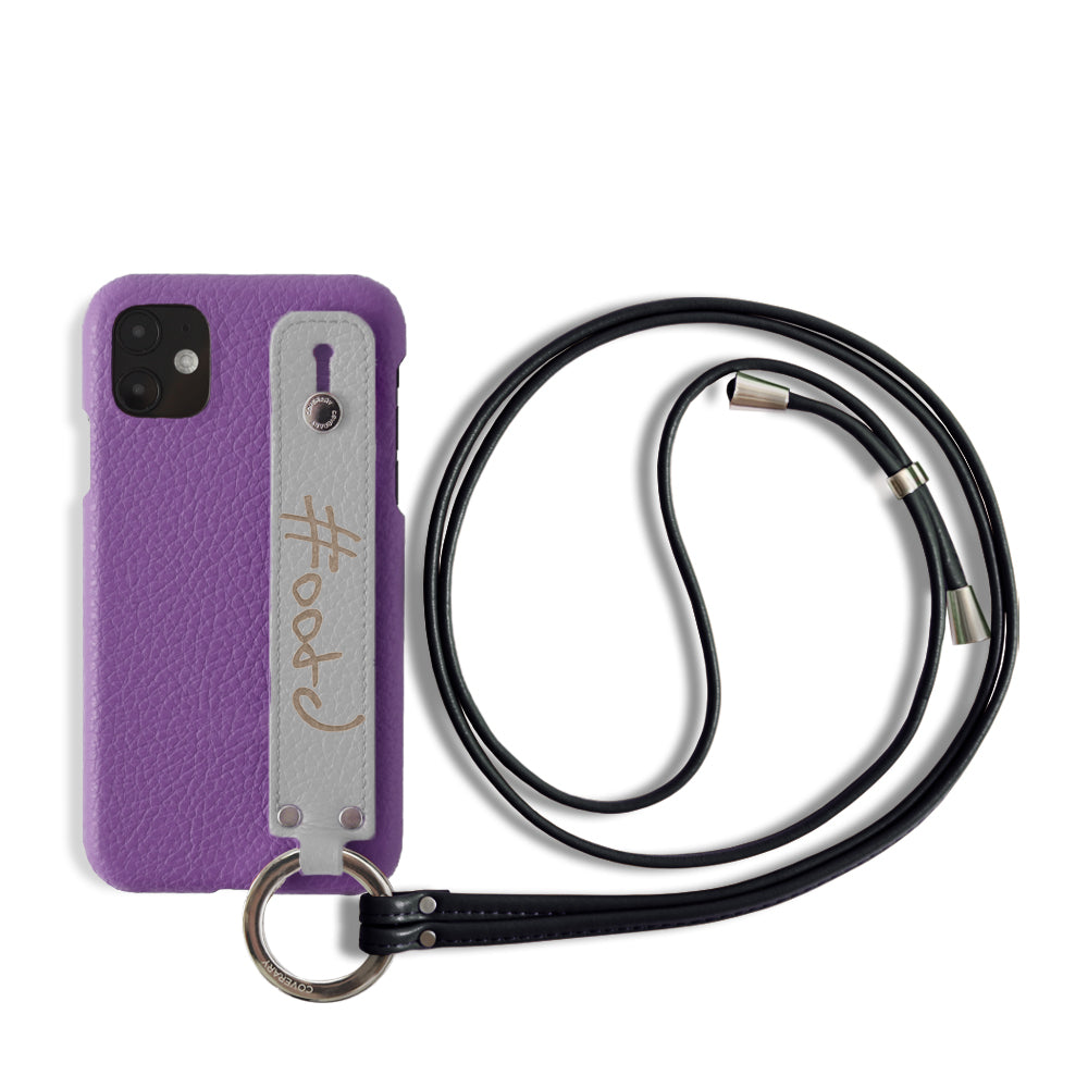 Cuir véritable 32 couleurs cuir italien grainé avec poignée à main et sangle, coque arrière, gravure au laser (marquage à chaud) pour la série Xperia