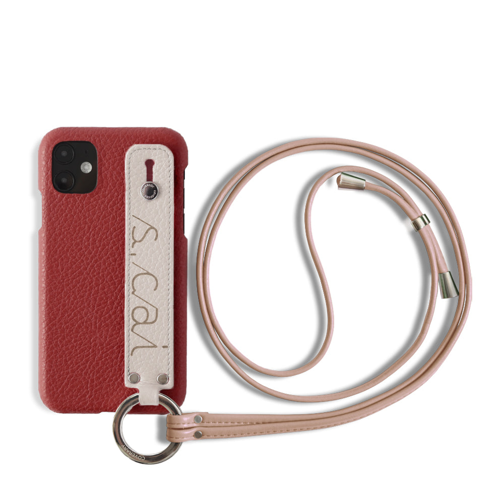 Cuir véritable 32 couleurs cuir italien grainé avec poignée à main et sangle, coque arrière, gravure au laser (marquage à chaud) pour la série Xperia