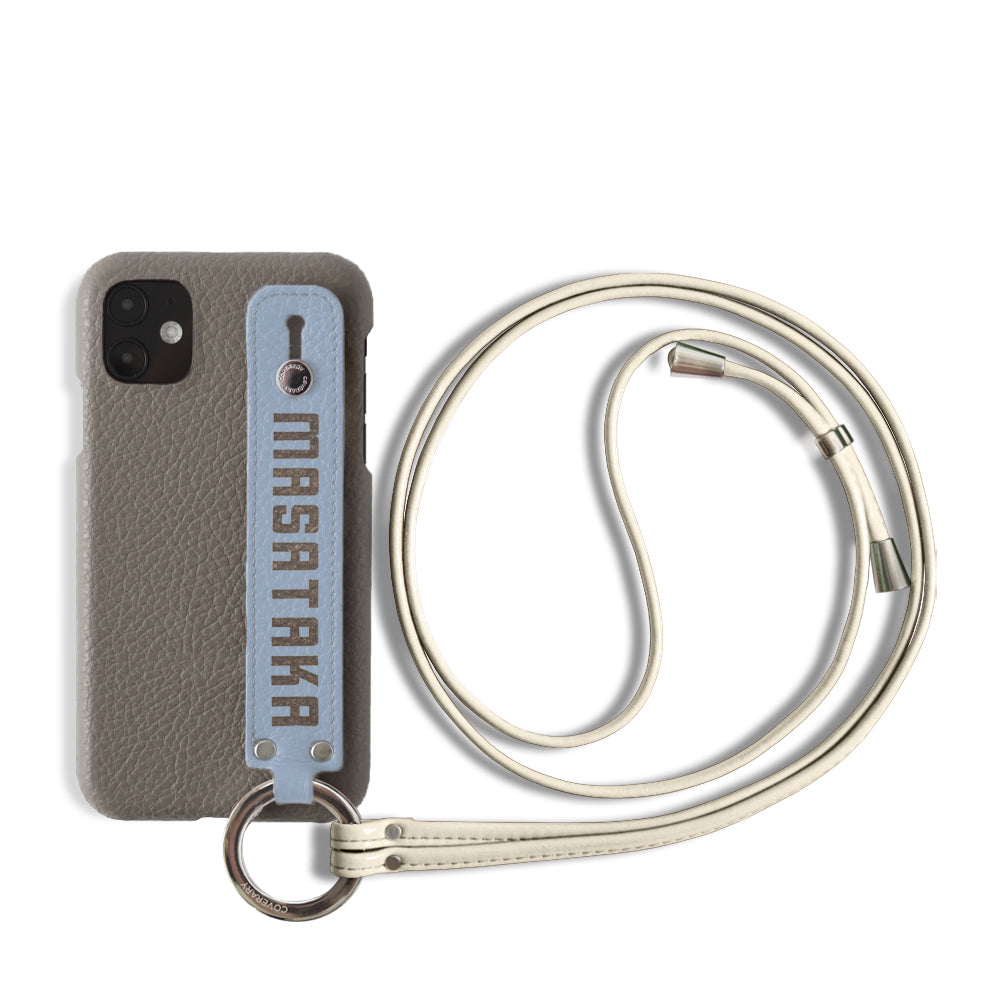 Genuine leather 32 colors Italian shrink leather with hand belt strap back case name engraving laser marking (branding) AQUOS series