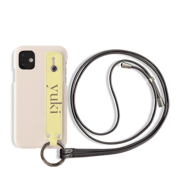 Genuine leather 32 colors Italian shrink leather with hand belt strap back case name engraving laser marking (branding) AQUOS series