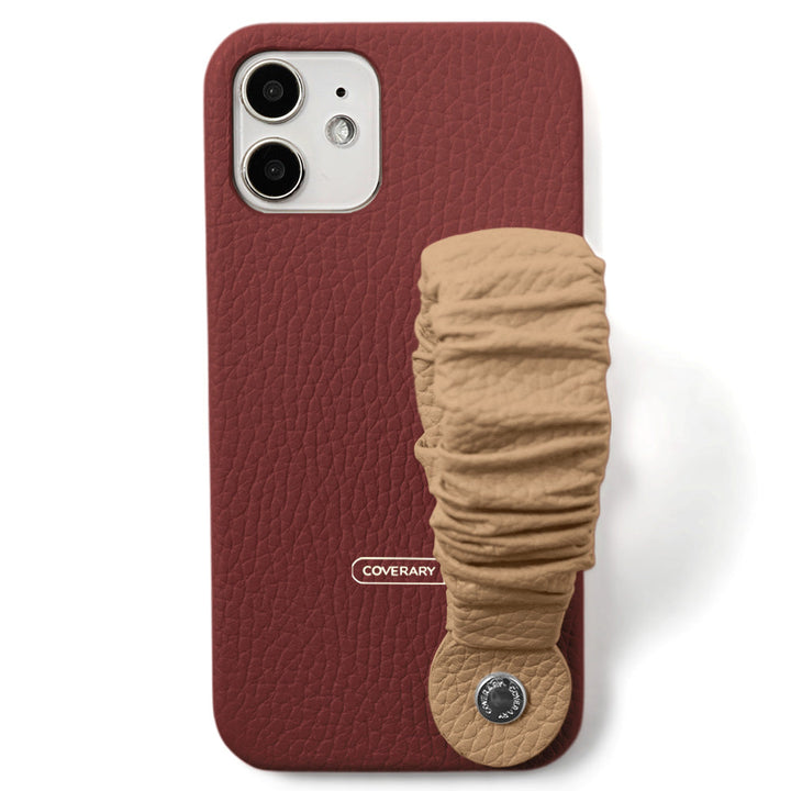 Genuine leather 32 colors Italian shrink leather 3-way band attached back case AQUOS series