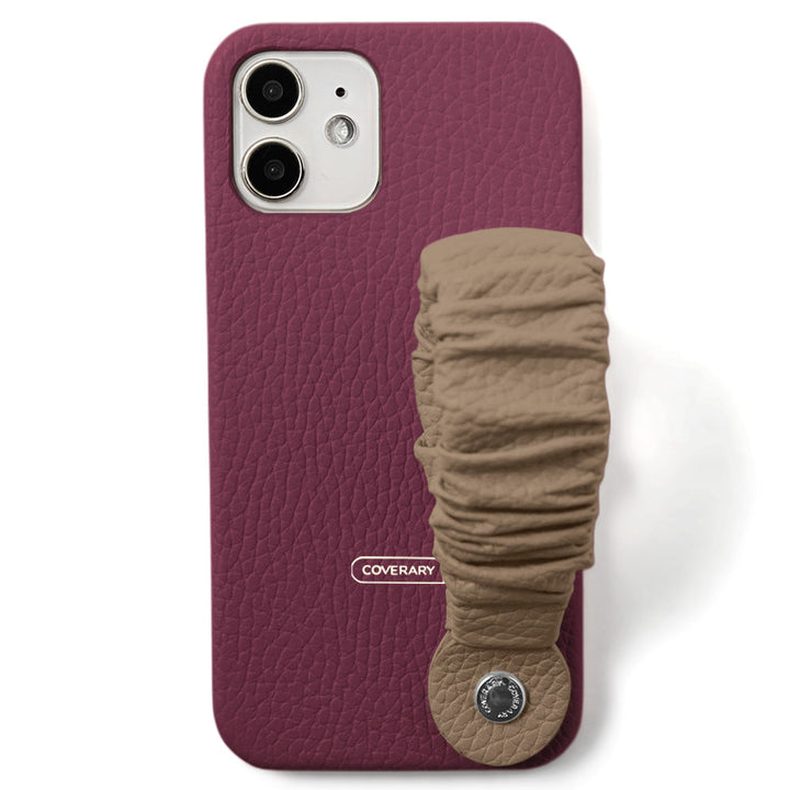Genuine leather 32 colors Italian shrink leather 3-way band attached back case AQUOS series