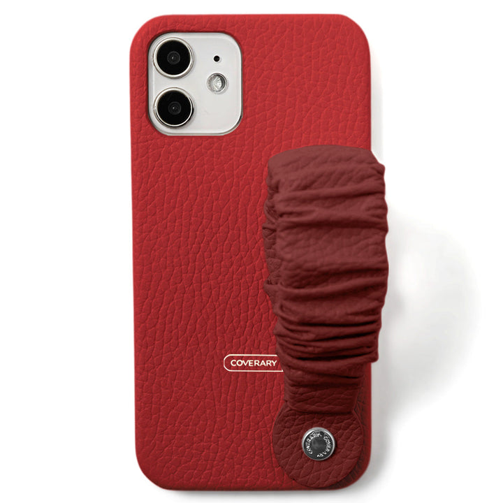 Genuine leather 32 colors Italian shrink leather 3-way band attached back case AQUOS series