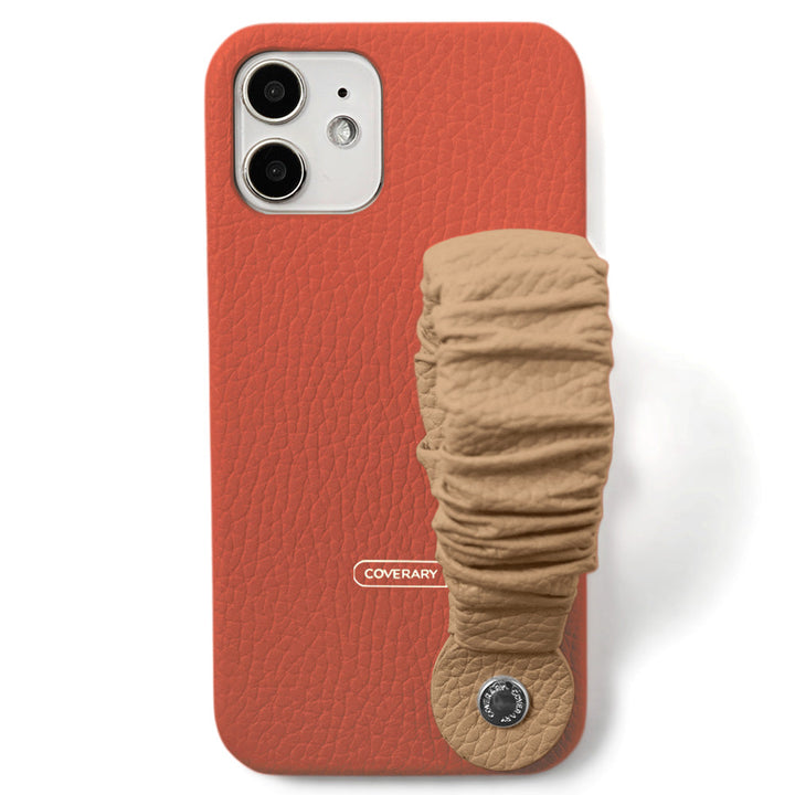 Genuine leather 32 colors Italian shrink leather 3-way band attached back case AQUOS series