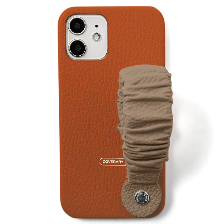 Genuine leather 32 colors Italian shrink leather 3-way band attached back case AQUOS series