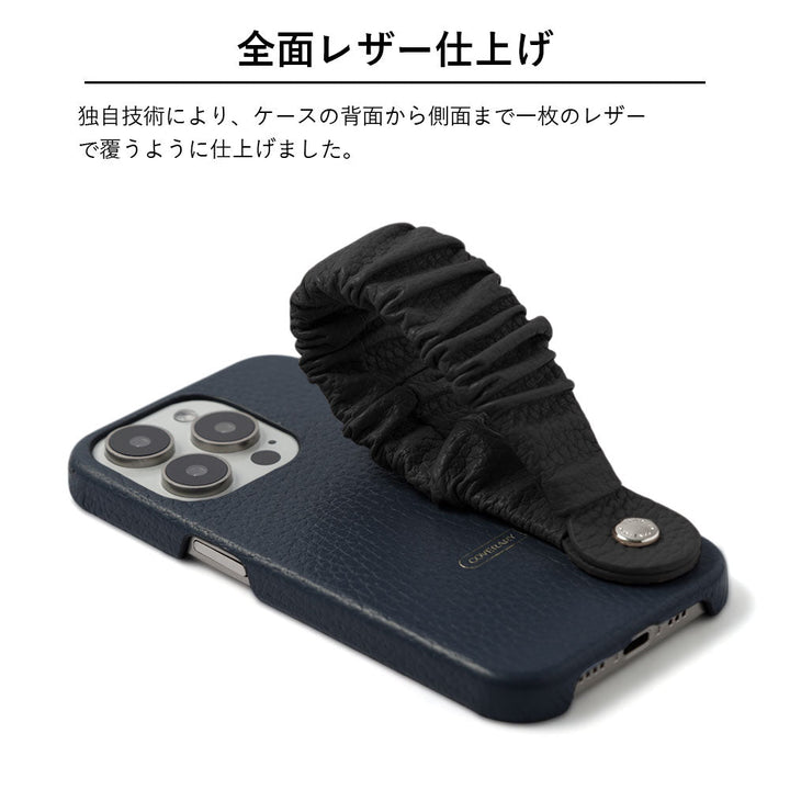 本革 32色 イタリアンシュリンクレザー 3wayバンド付き 背面ケース Galaxyシリーズ