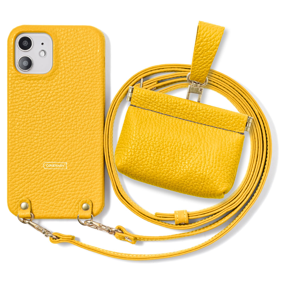 Genuine leather 32 colors Italian shrink leather mini pouch & shoulder strap included back case Galaxy series