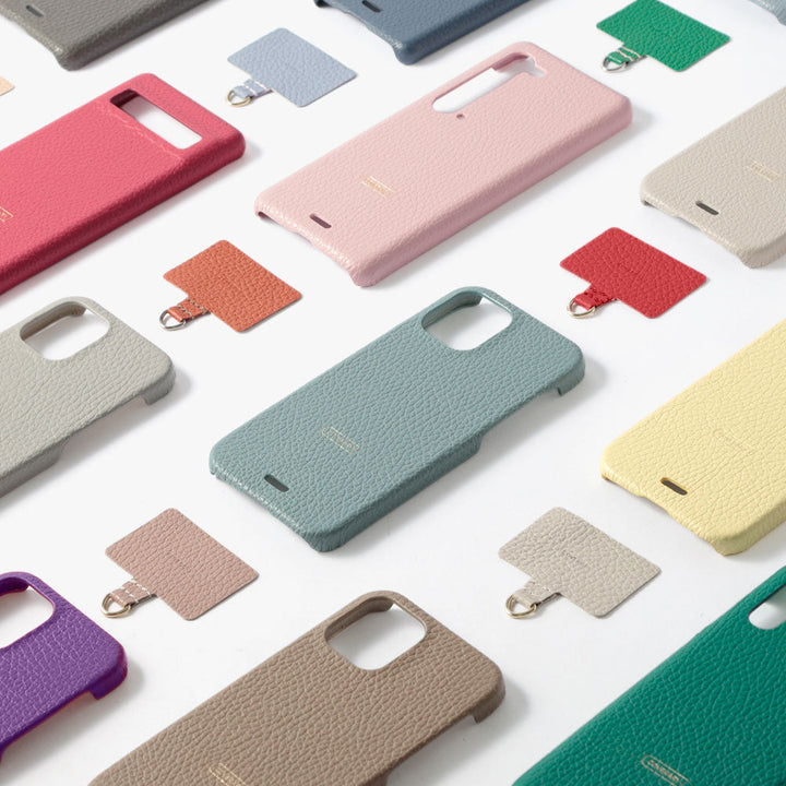 Ensemble de porte en cuir italien grainé 32 couleurs en cuir véritable, coque arrière pour la série iPhone