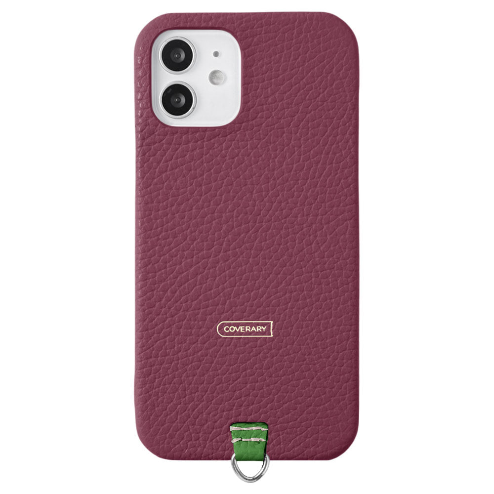Ensemble de porte en cuir italien grainé 32 couleurs en cuir véritable, coque arrière pour la série iPhone