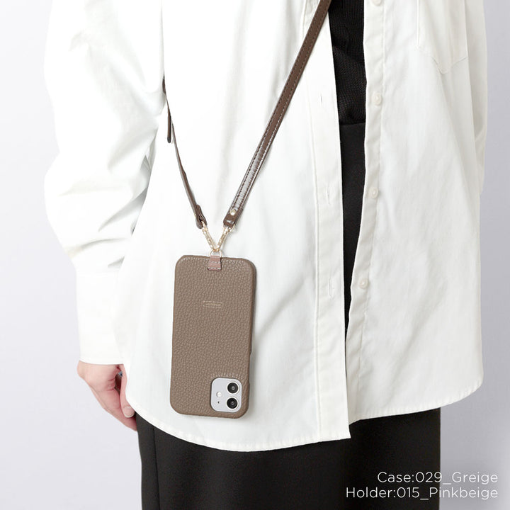 Genuine leather 32 colors Italian shrink leather holder set back case