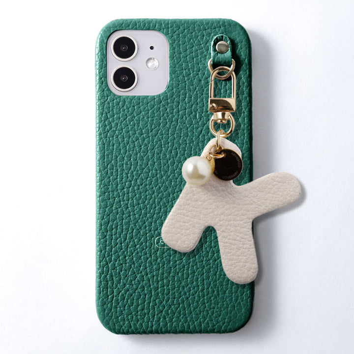 Cuir véritable 32 couleurs cuir italien grainé grand porte-clés initial coque arrière série Xperia