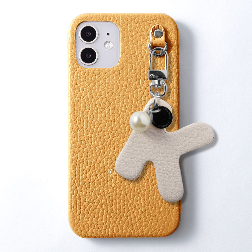 Cuir véritable 32 couleurs cuir italien grainé grand porte-clés initial coque arrière série Xperia