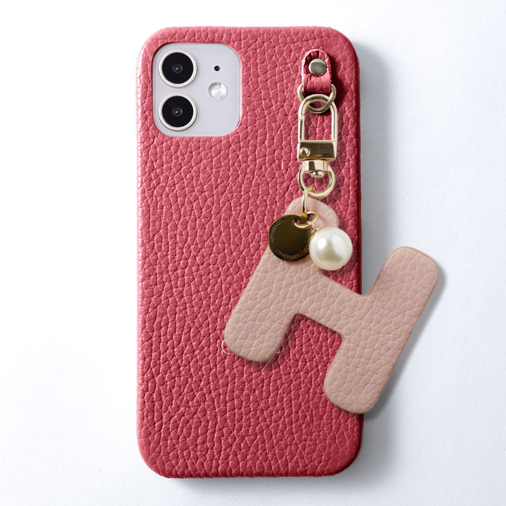 Cuir véritable 32 couleurs cuir italien grainé grand porte-clés initial coque arrière série Xperia