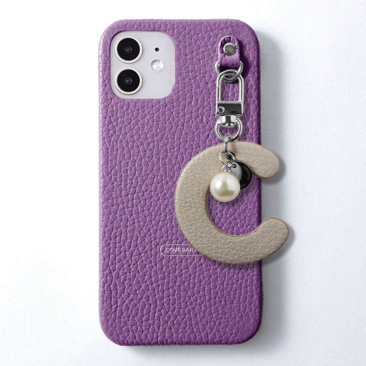 Cuir véritable 32 couleurs cuir italien grainé grand porte-clés initial coque arrière série Xperia