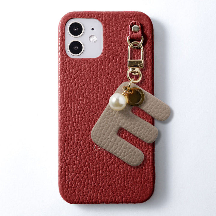 Cuir véritable 32 couleurs cuir italien grainé grand porte-clés initial coque arrière série Xperia