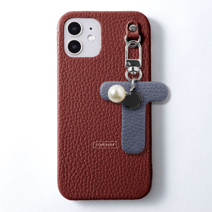 Cuir véritable 32 couleurs cuir italien grainé grand porte-clés initial coque arrière série Xperia