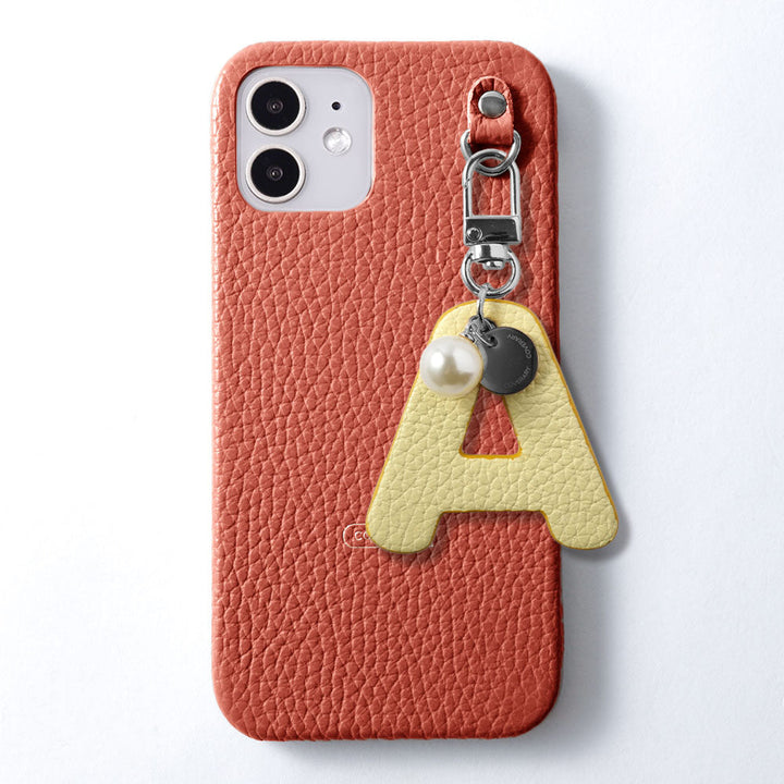 Cuir véritable 32 couleurs cuir italien grainé grand porte-clés initial coque arrière série Xperia