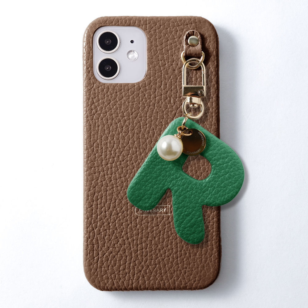 Cuir véritable 32 couleurs cuir italien grainé grand porte-clés initial coque arrière série Xperia