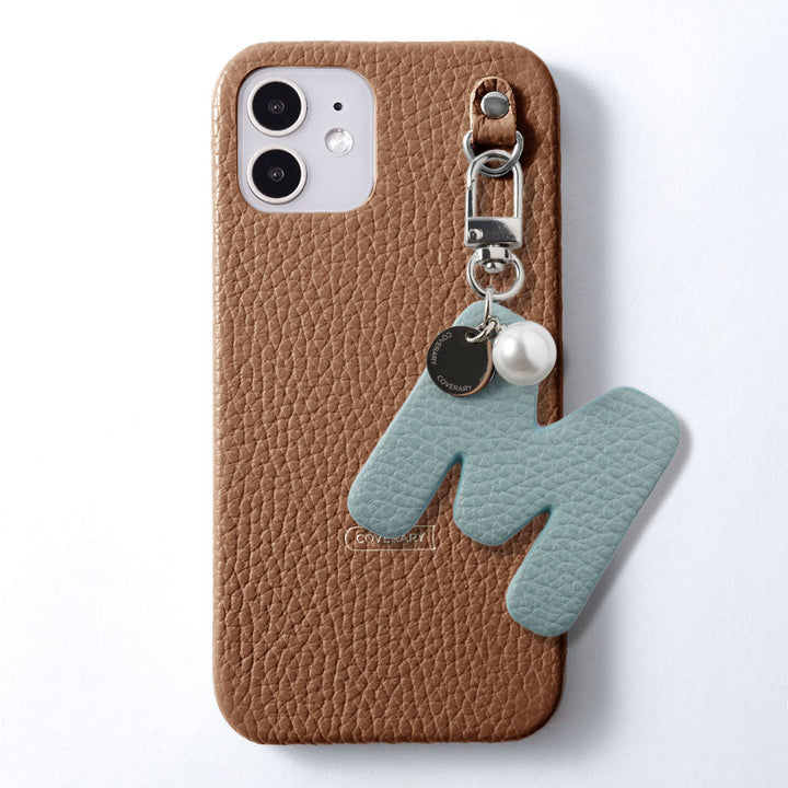 Cuir véritable 32 couleurs cuir italien grainé grand porte-clés initial coque arrière série Xperia