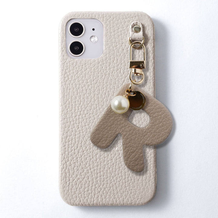 Cuir véritable 32 couleurs cuir italien grainé grand porte-clés initial coque arrière série Xperia