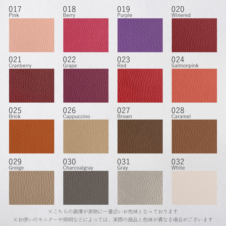 本革 32色 イタリアンシュリンクレザー BIGイニシャル＆ファーチャーム 背面ケース