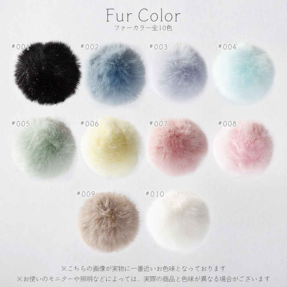 本革 32色 イタリアンシュリンクレザー BIGイニシャル＆ファーチャーム 背面ケース