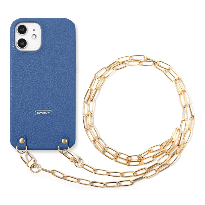 Genuine leather 32 colors Italian shrink leather with clip chain back case Xperia series