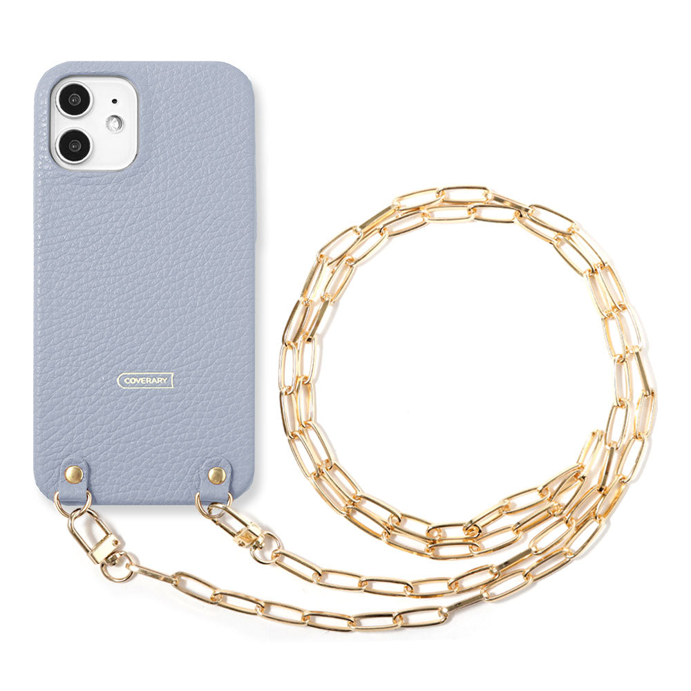 Genuine leather 32 colors Italian shrink leather with clip chain back case Galaxy series