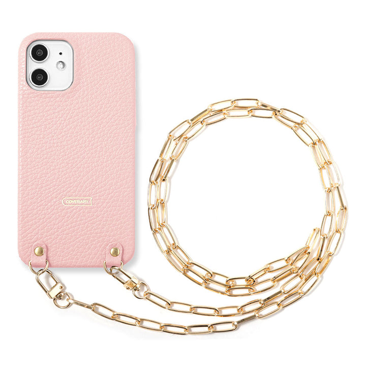 Genuine leather 32 colors Italian shrink leather with clip chain back case Galaxy series