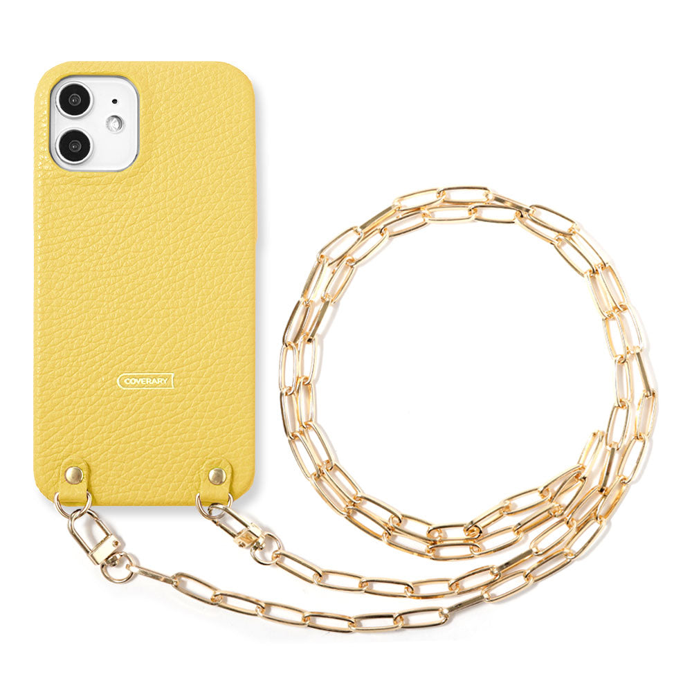 本革 32色 イタリアンシュリンクレザー クリップチェーン付き 背面ケース iPhoneシリーズ