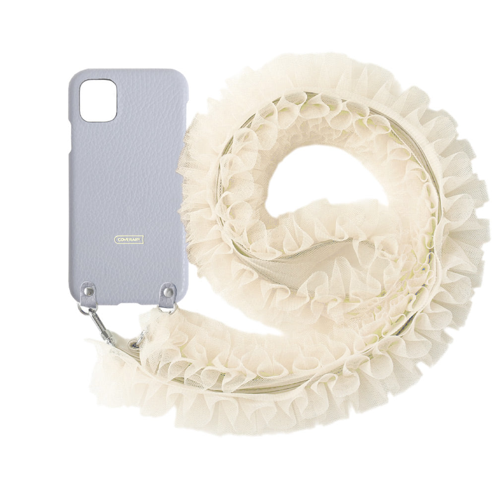 Genuine leather 32 colors Italian shrink leather with tulle shoulder strap back case AQUOS series