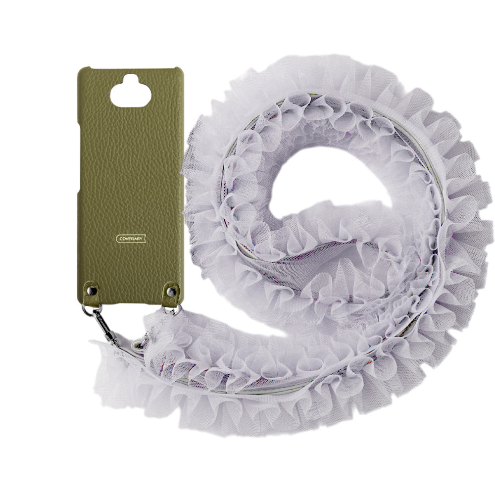 本革 32色 イタリアンシュリンクレザー チュールショルダーストラップ付き 背面ケース Xperiaシリーズ