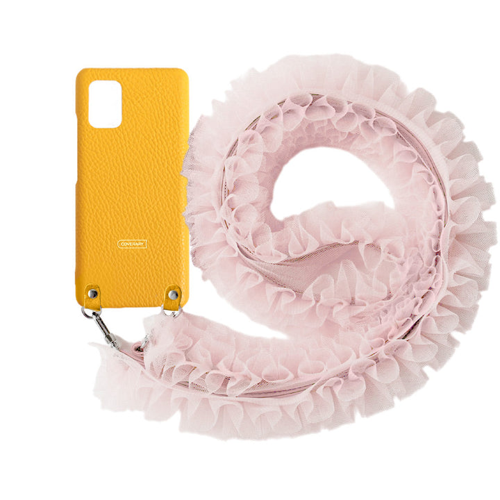 Genuine leather 32 colors Italian shrink leather with tulle shoulder strap back case AQUOS series